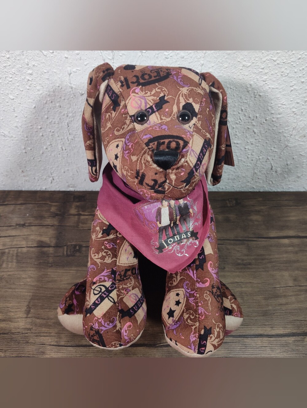 Build A Bear Jonas Brothers A Bear Rock Plush Animal Stuffed Toy Brown NWT